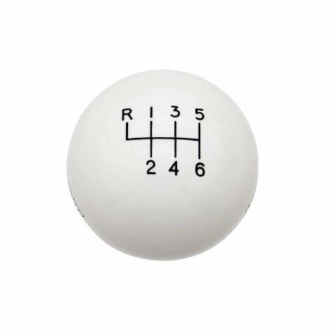 Hurst Shift Knob - White 6-speed M12x1.25 Threads - 1630225