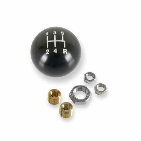 Fits Shifters W/M16X1.5 Billet Shift Knob- 5-Speed Pattern Gloss Black-163501HST