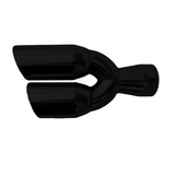 3" IDX3.5"X13.5" -Dual Double Wall Slant Cut S/S Black Exhaust Tip 1637BK