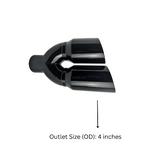 3" IDX4"X12" -Dual Double Wall Slant Cut S/S Gloss Black Exhaust Tip 1649BK