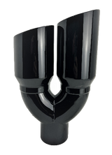3" IDX4"X12" -Dual Double Wall Slant Cut S/S Gloss Black Exhaust Tip 1649BK