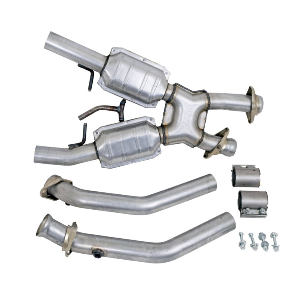 Fits 1986-1993 Mustang 5.0 2.5 Full X Pipe W/ Catalytic Converters-1662