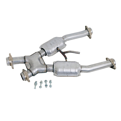 Fits 1994-1995 Mustang GT 2.5 Short Mid X Pipe W/Catalytic Converters-1672