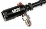 NOS fuel line adapter ; quick connect black anodized 3/8 SAE x 3/8 SAE plate 17002NOS