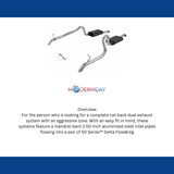 Exhaust system for 1987-1993 Ford Mustang Exhaust stainless steel