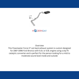 Exhaust system for 1987-1996 Ford Bronco Exhaust stainless steel