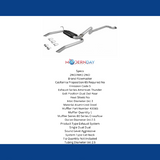 1993-1995 Chevrolet Camaro Cat-back Exhaust System Flowmaster American Thunder 17143