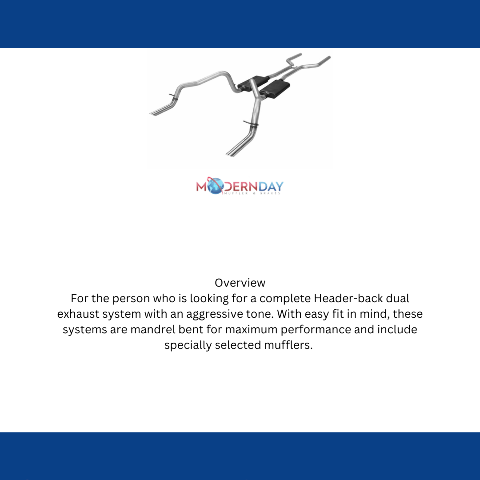 1970-1974 Chevrolet Camaro Header-back Exhaust System Flowmaster American Thunde