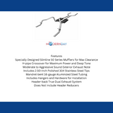 1970-1974 Chevrolet Camaro Header-back Exhaust System Flowmaster American Thunde