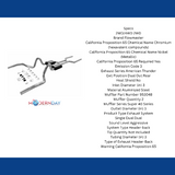 1968-1972 Chevrolet Chevelle Header-back Exhaust System Flowmaster American Thunder 17200