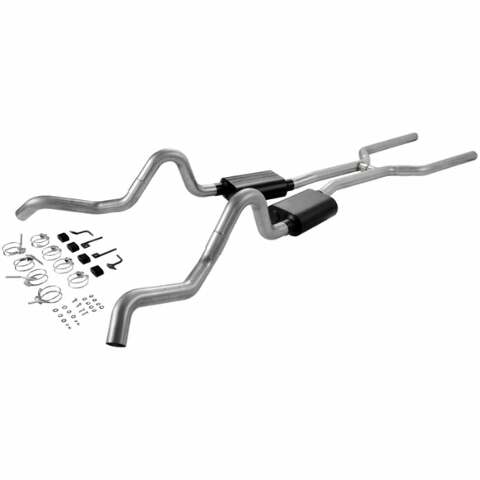 Flowmaster 17202 - 1964-1967 Chevrolet Chevelle Header-back Exhaust System Flowmaster American Thun - 3.0 aluminized pipes