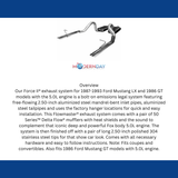 Exhaust system for 1987-1993 Ford Mustang Exhaust stainless steel