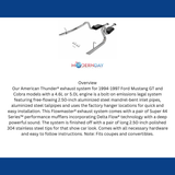 Exhaust system for 1994-1997 Ford Mustang Exhaust stainless steel