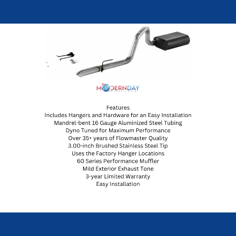 1991-1995 Jeep Wrangler YJ Cat-back Exhaust System Flowmaster Force II 17272