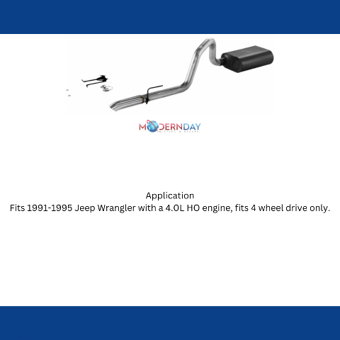 1991-1995 Jeep Wrangler YJ Cat-back Exhaust System Flowmaster Force II 17272