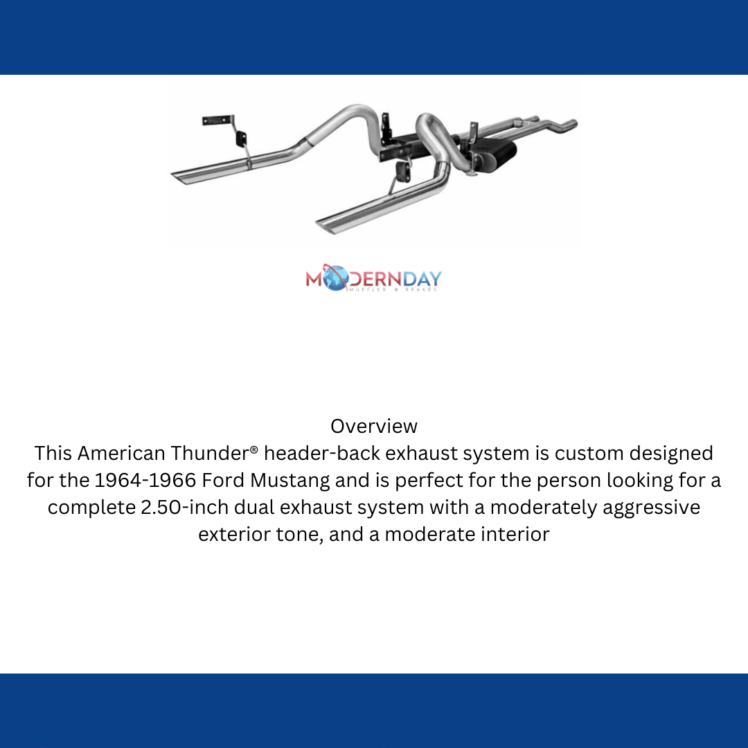1964-1966 Ford Mustang Header-back Exhaust System Flowmaster American Thunder 17