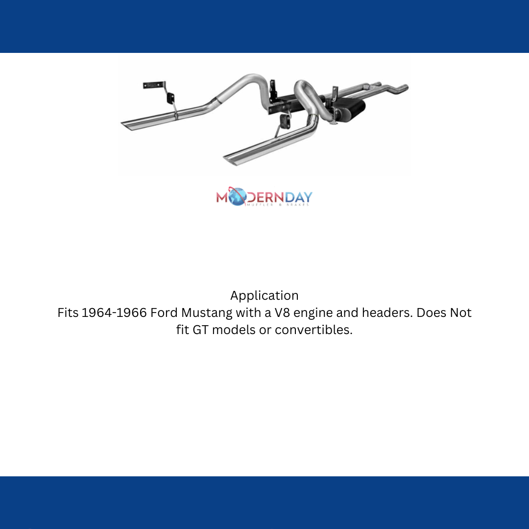 1964-1966 Ford Mustang Header-back Exhaust System Flowmaster American Thunder 17