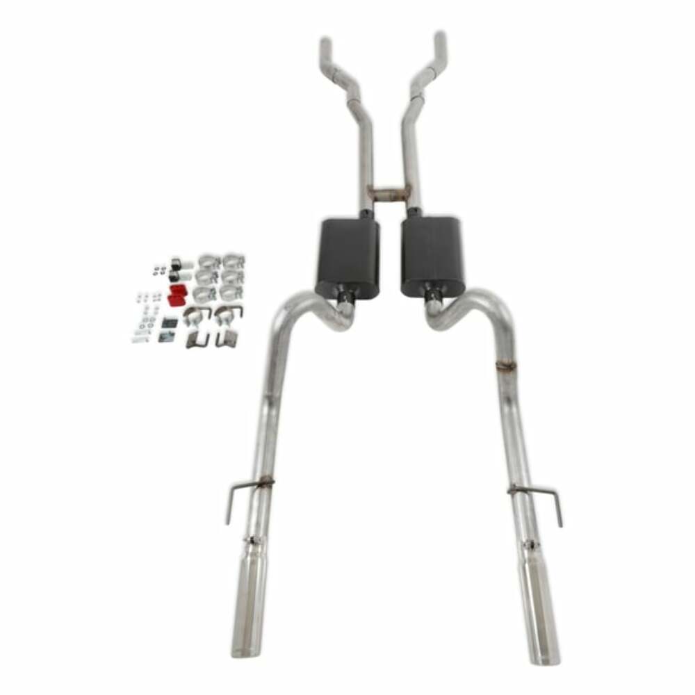 t 1967-1970 Ford Mustang Header-back Exhaust System Flowmaster American Thunder 17 Flowmaster