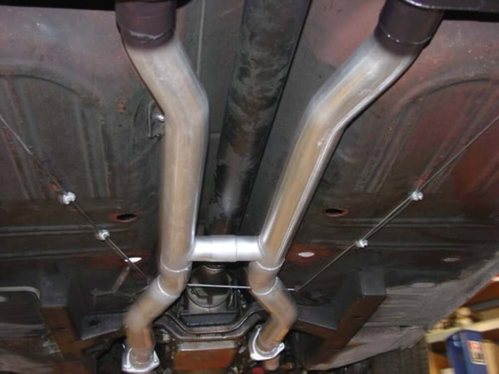 t 1967-1970 Ford Mustang Header-back Exhaust System Flowmaster American Thunder 17 Flowmaster