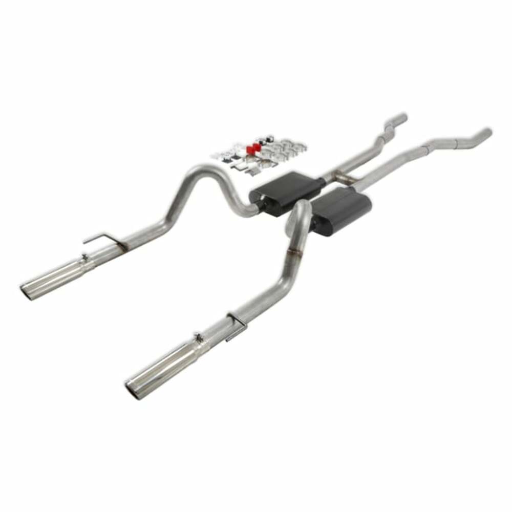 t 1967-1970 Ford Mustang Header-back Exhaust System Flowmaster American Thunder 17 Flowmaster