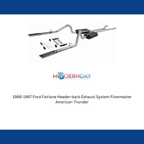 1966-1967 Ford Fairlane Header-back Exhaust System Flowmaster American Thunder 1