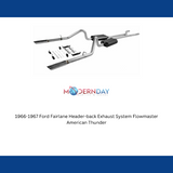 1966-1967 Ford Fairlane Header-back Exhaust System Flowmaster American Thunder 1