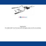 1966-1967 Ford Fairlane Header-back Exhaust System Flowmaster American Thunder 1