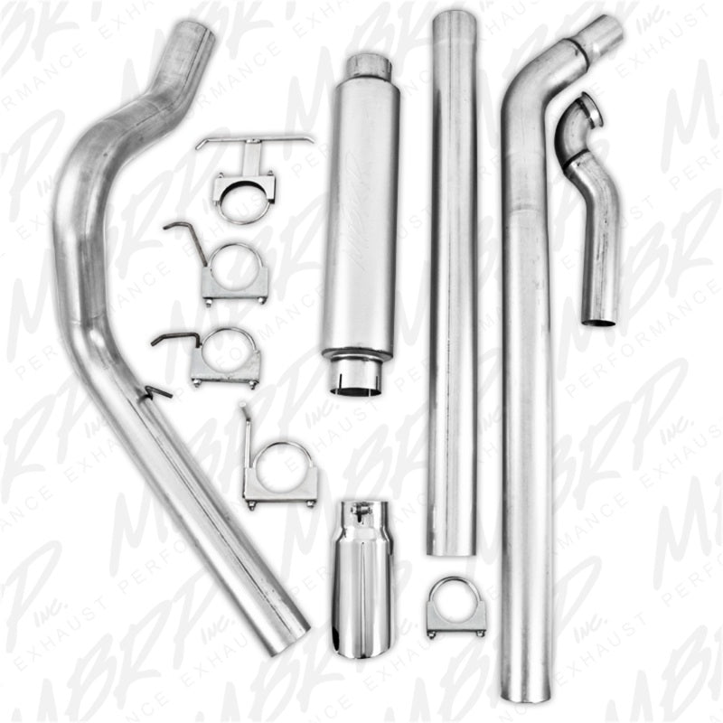 Fits 1994-1997 Ford F-350 4" Turbo Back Single Side Exit (3" downpipe)-S6218AL