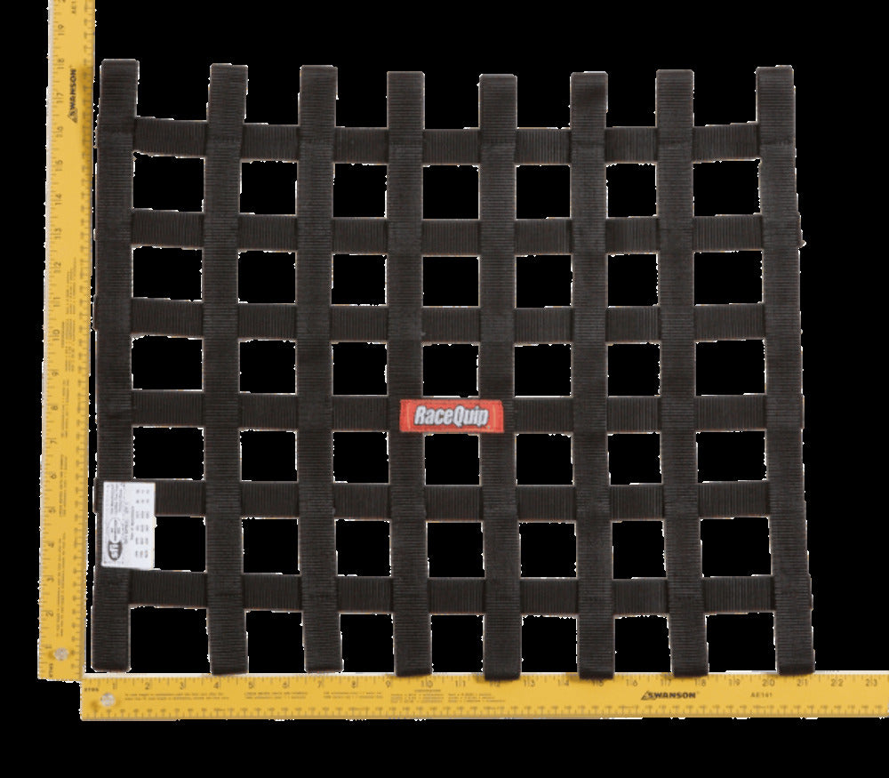 RaceQuip SFI ribbon window net 18 x 21 inch black 726004RQP