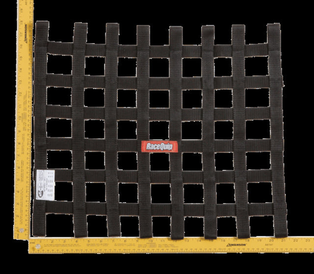 RaceQuip SFI ribbon window net 18 x 21 inch black 726004RQP