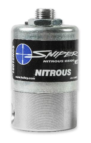 NOS sniper nitrous solenoid 250 max HP 1/4 NPT inlet 1/8 NPT outlet stainless steel black purge 18018NOS