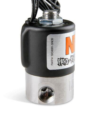 NOS nitrous solenoid - black - 18048RBNOS stainless steel red purge 2493