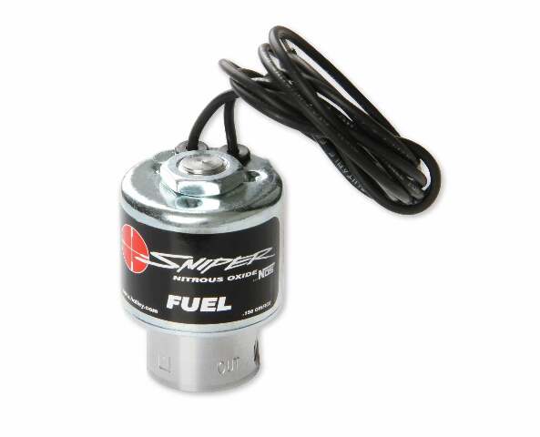 NOS sniper fuel solenoid 400 max HP 1/8 NPT inlet 1/8 NPT outlet stainless steel black purge 18087NOS