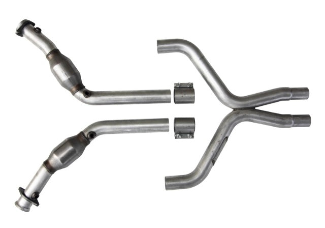 Fits 2011-2014 Ford Mustang V6 3.7L Full X Pipe With Catalytic Converters-1814