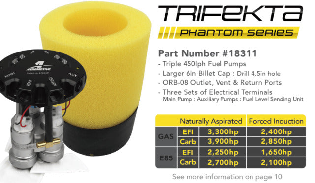 Aeromotive 18311 Trifekta&#x2122; Phantom In-Tank Kit