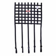 RaceQuip SFI ribbon window net 18 x 18 inch 1 inch SFI 27.1 strap mounts 825003RQP