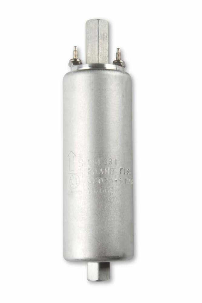 Holley 190 LPH Universal In-Line Fuel Pump (Gerotor Style) - 12-930 black