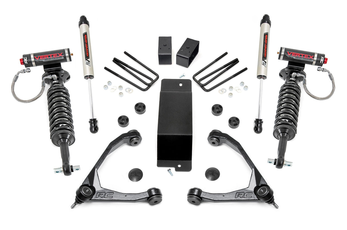 Fits Chevy/GMC 1500 (07-16) 3.5 Inch Lift Kit; Forged UCA; Vertex/V2; 19457