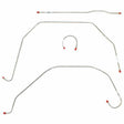 t 1947-50 Chevrolet Series I Front Brake Line Kit 1/2 Ton Front 4 Piece -TKT4701SS Fine Lines