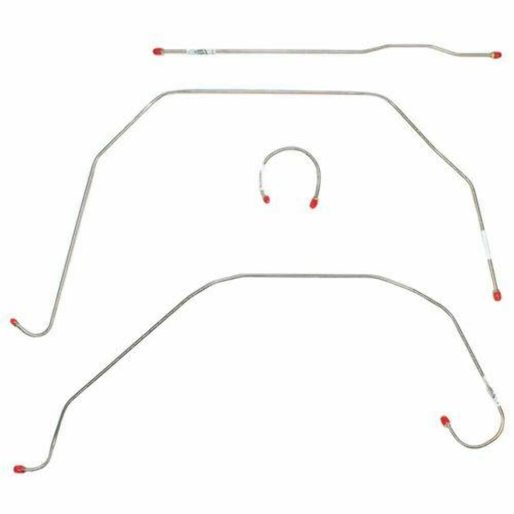 t 1947-50 Chevrolet Series I Front Brake Line Kit 1/2 Ton Front 4 Piece -TKT4701SS Fine Lines