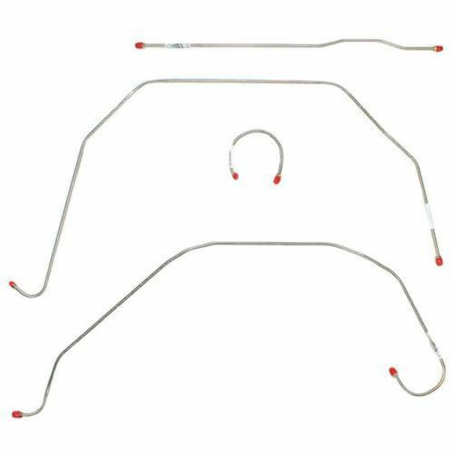 t 1947-50 Chevrolet Series I Front Brake Line Kit 1/2 Ton Front 4 Piece -TKT4701SS Fine Lines