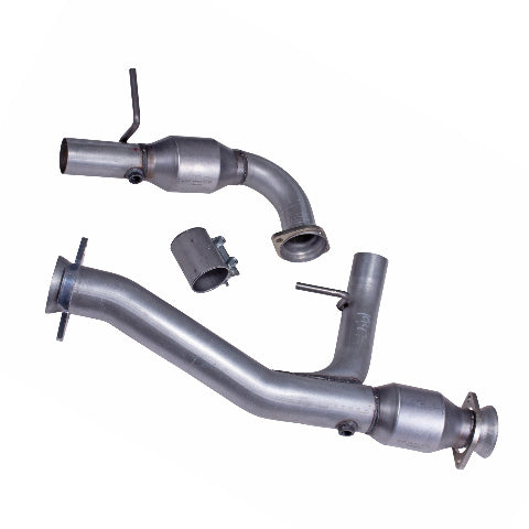 Fits 2011-2014 Ford F150 Coyote 5.0 Truck 3" Short Mid Y Pipe w/Converters-19471