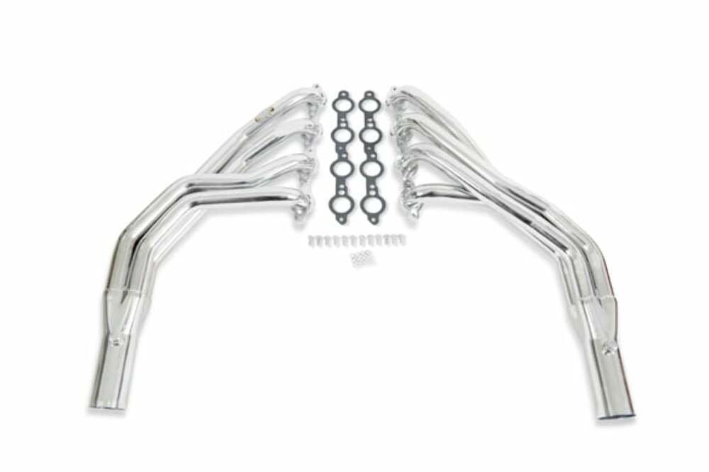 Hooker 1955-1957 Chevrolet Corvette Long Tube Header Super Competition 2292-1HKR for 1955-1957 Chevy Corvette black ceramic coated long tube manual transmission