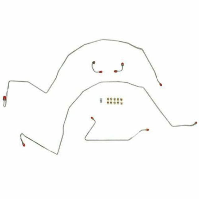 Front Brake Line Kit for 1955-1957 Chevy Bel Air disc brakes stainless steel