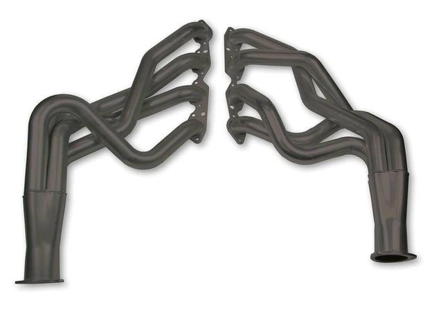 Hooker 1956-1957 Chevrolet Bel Air Long Tube Headers Super Competition 2227HKR for 1956-1957 Chevy black ceramic coated long tube