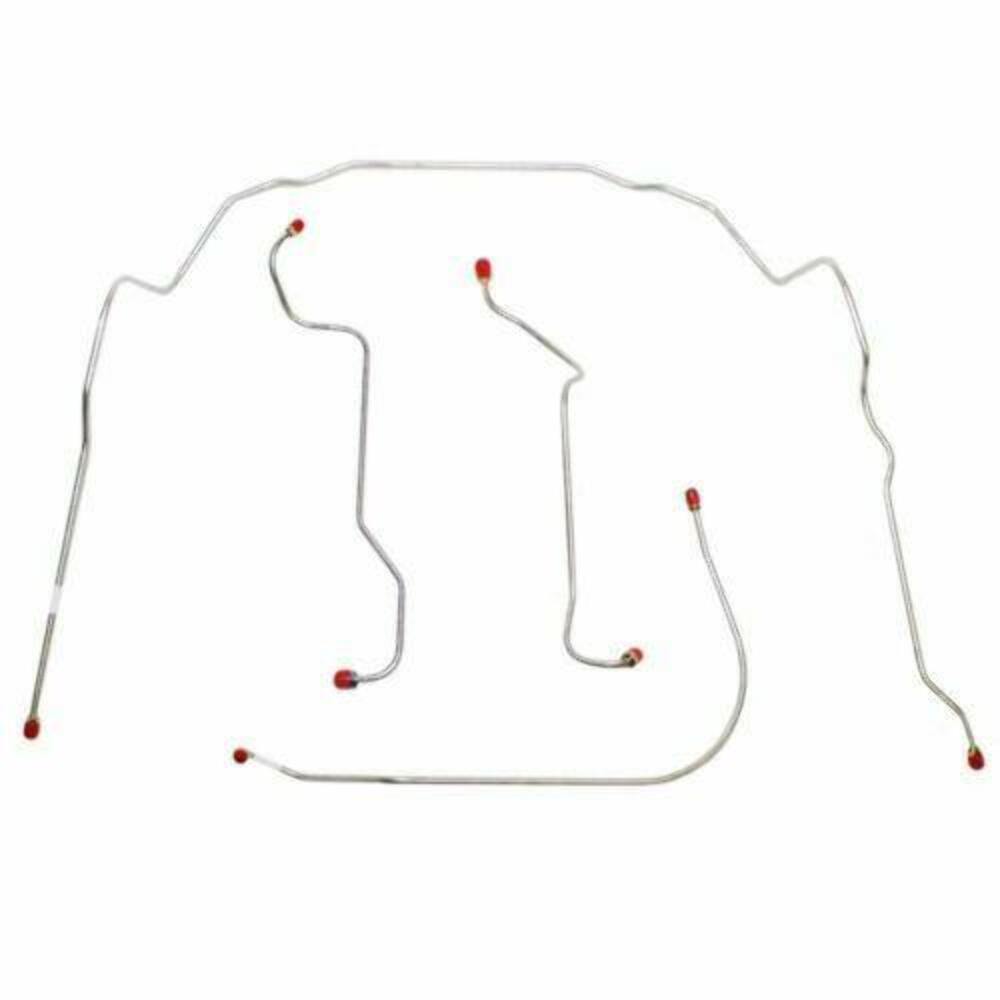 t 1956-62 Chevrolet Corvette Front Brake Line Kit 4 Piece Brake Line Kit VKT5601SS Fine Lines
