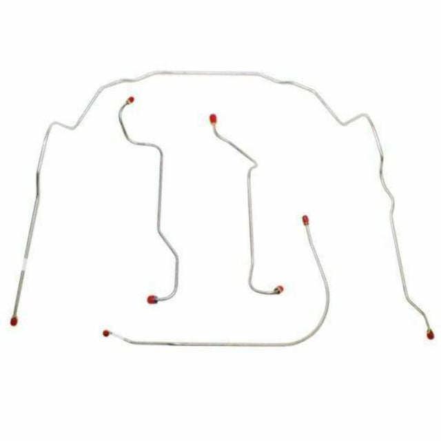 t 1956-62 Chevrolet Corvette Front Brake Line Kit 4 Piece Brake Line Kit VKT5601SS Fine Lines