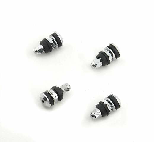 Mr. Gasket chrome tire valve stems shorty with screw on mounting 1957MRG steel 2493