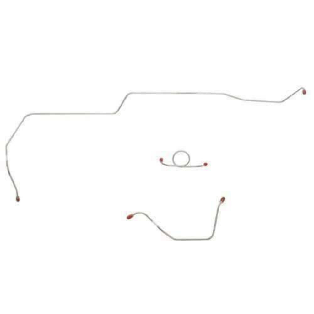 t 1964-65 Ford Mustang Front Brake Line w/ Standard Drum Brakes 3 Piece -ZKT6401SS Fine Lines
