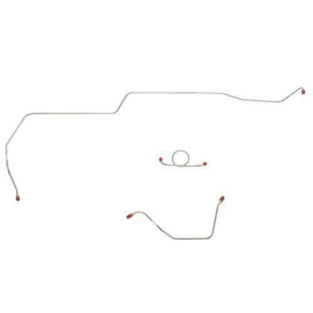 t 1964-65 Ford Mustang Front Brake Line w/ Standard Drum Brakes 3 Piece -ZKT6401SS Fine Lines